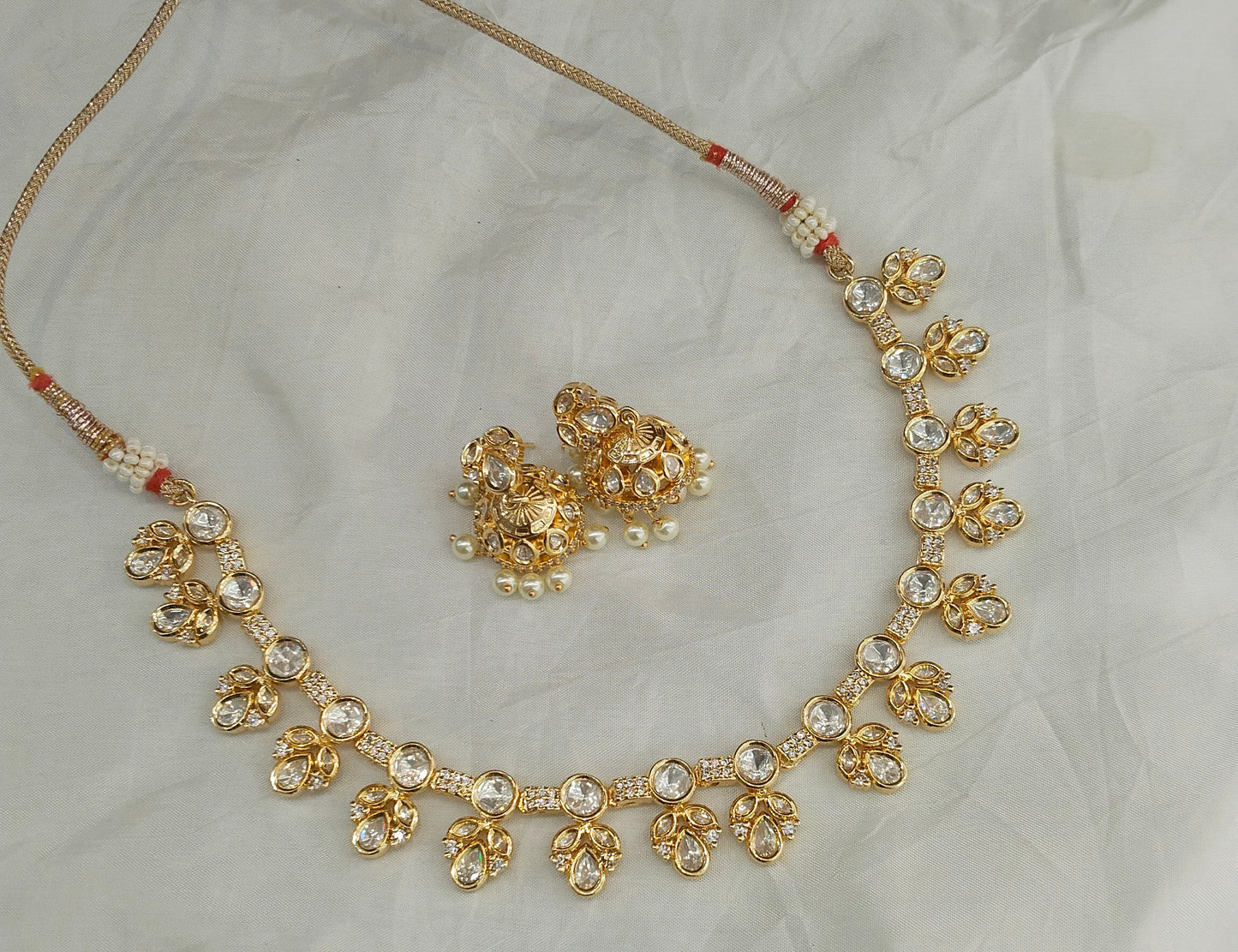 Gold Polki Kundan Necklace Jewellery Juno Set