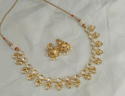 Gold Polki Kundan Necklace Jewellery Juno Set