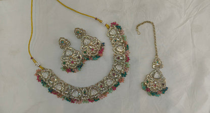 Antique Gold Multicolor Necklace Asami sets