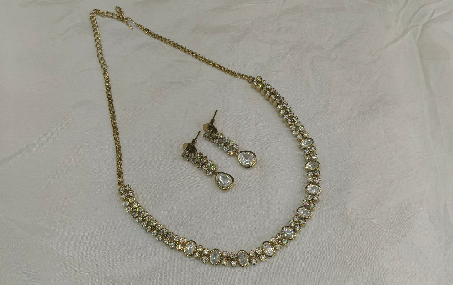 Antique Gold Kundan Necklace Jewellery Eiko Set