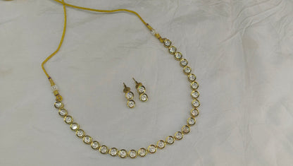 Antique Gold Kundan Necklace Jewellery Eiko Set