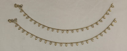 Antique Gold Anklets Noa Jhanjar Payal Jewellery