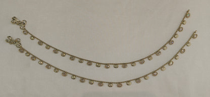 Antique Gold Anklets Amy Jhanjar Payal Jewellery