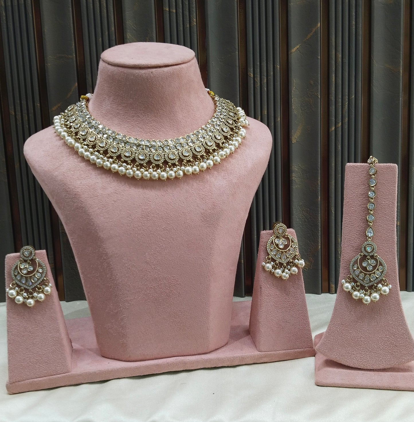 Antique Moissanite Kundan Necklace Jewellery Miral Set