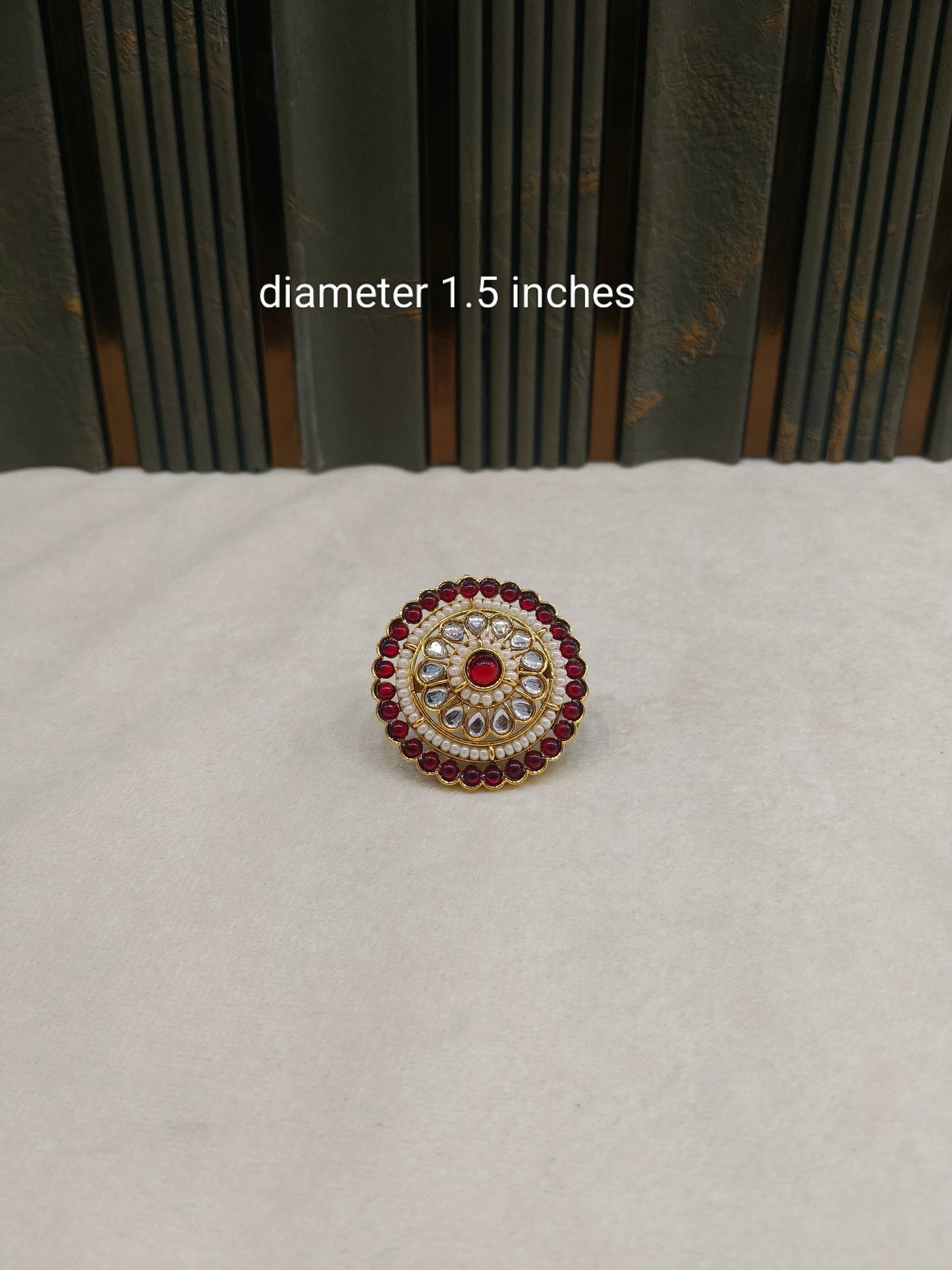 Kundan Adjustable Maira Finger Rings
