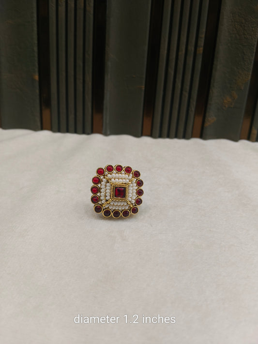 Kundan Adjustable Nigar Finger Rings