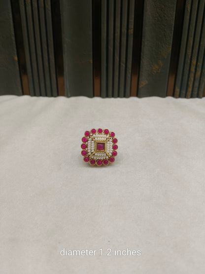 Kundan Adjustable Nigar Finger Rings