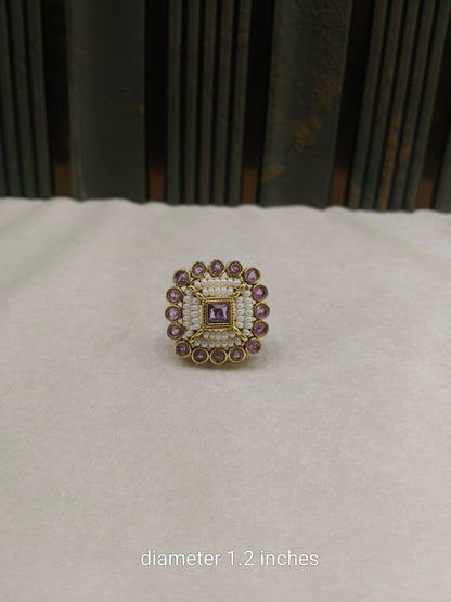 Kundan Adjustable Nigar Finger Rings