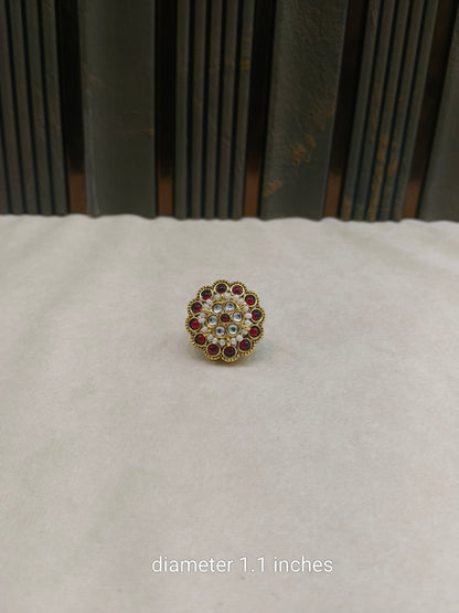 Kundan Adjustable Yasim Finger Rings