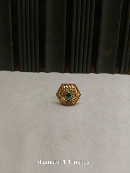 Gold Cocktail Bishou Finger Rings