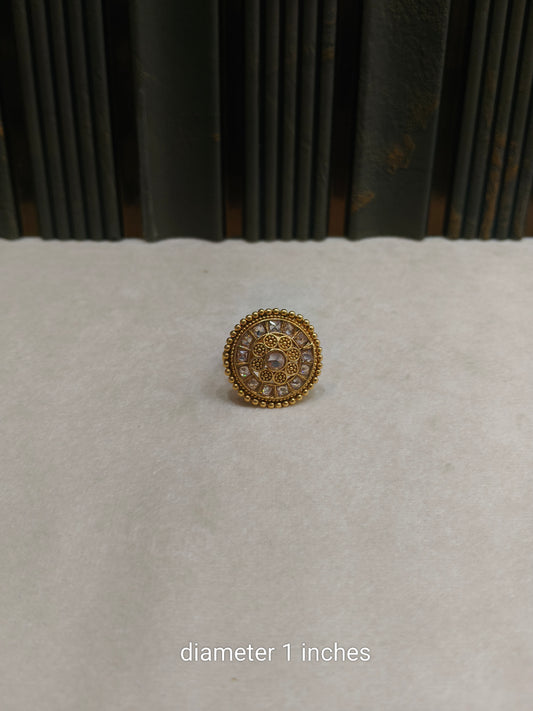 Gold Cocktail Megumi Finger Rings