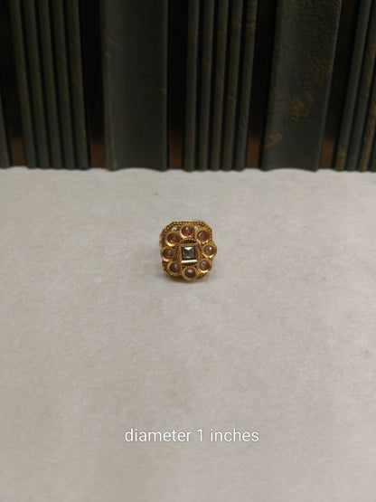 Gold Cocktail Sayura Finger Rings