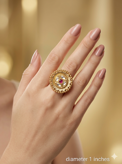 Gold Cocktail Miko Finger Rings
