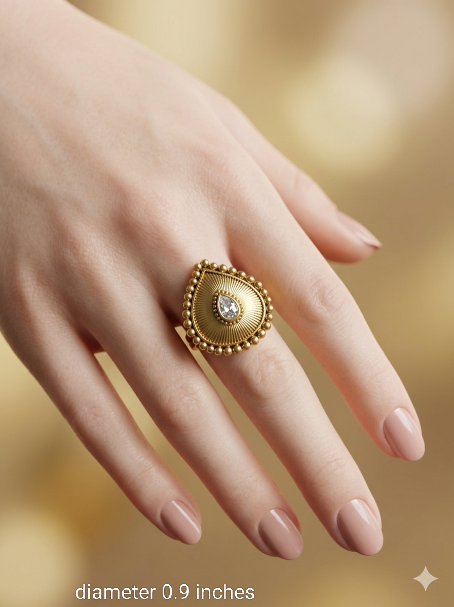 Gold Cocktail Izumi Finger Rings