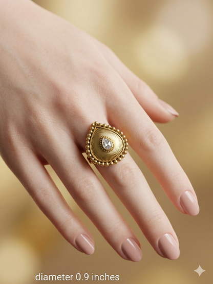 Gold Cocktail Izumi Finger Rings
