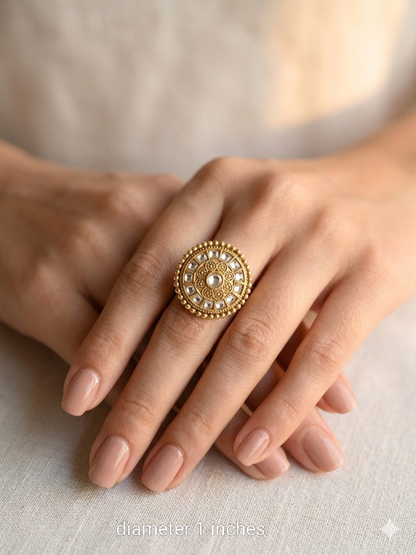 Gold Cocktail Megumi Finger Rings