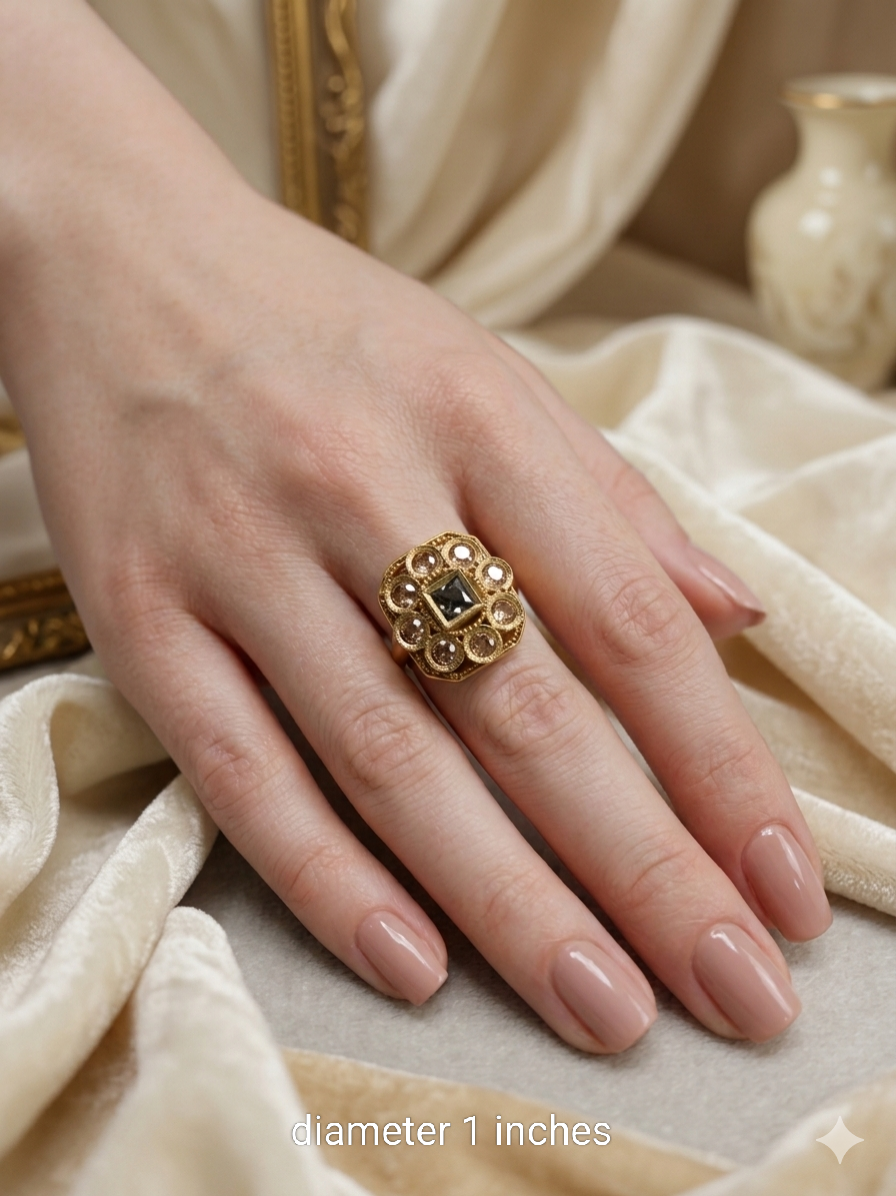 Gold Cocktail Sayura Finger Rings