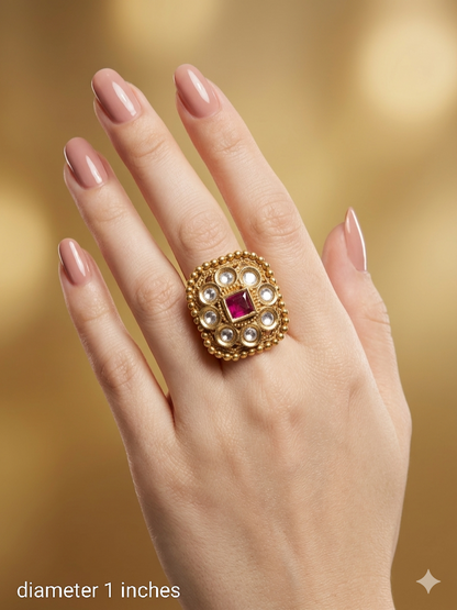 Gold Cocktail Hikari Finger Rings
