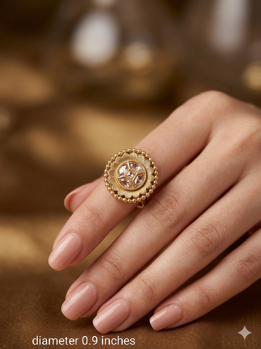 Gold Cocktail Miko Finger Rings