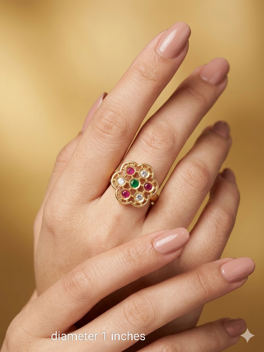 Gold Cocktail Akemi Finger Rings