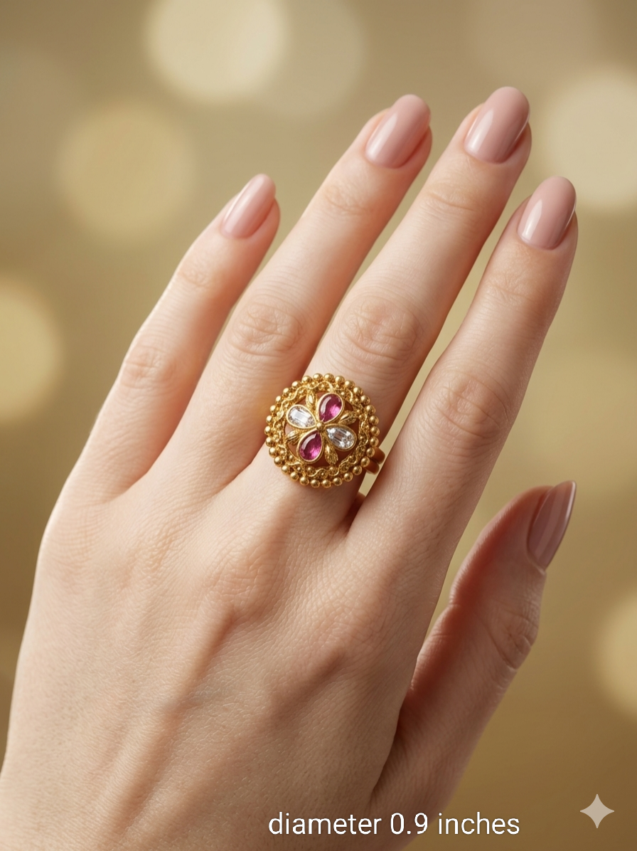 Gold Cocktail Misha Finger Rings