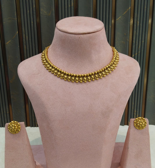Gold Polki Necklace Jewellery Romy Set