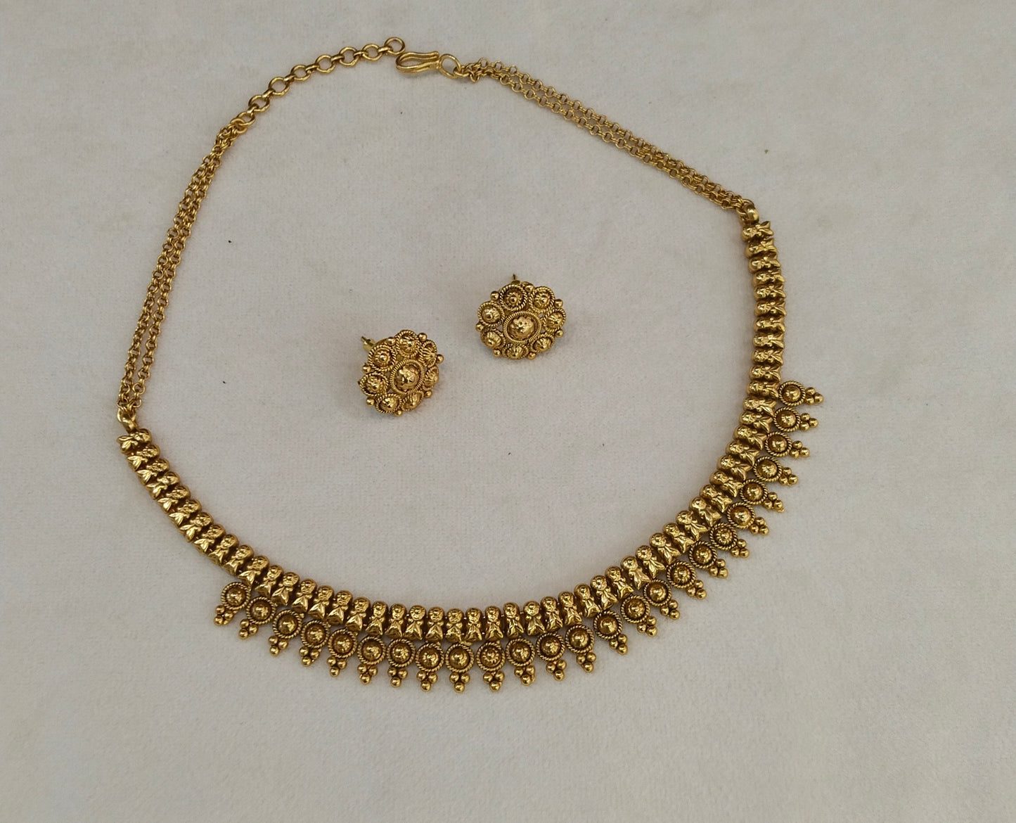 Gold Polki Necklace Jewellery Romy Set