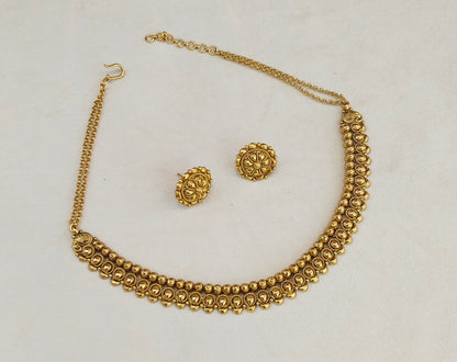 Gold Polki Necklace Jewellery Romy Set