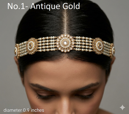 Antique Headpiece Matha Patti sheesh fool Manha Head Jewellery