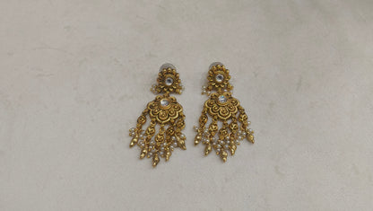 Gold Polki Niha Earrings