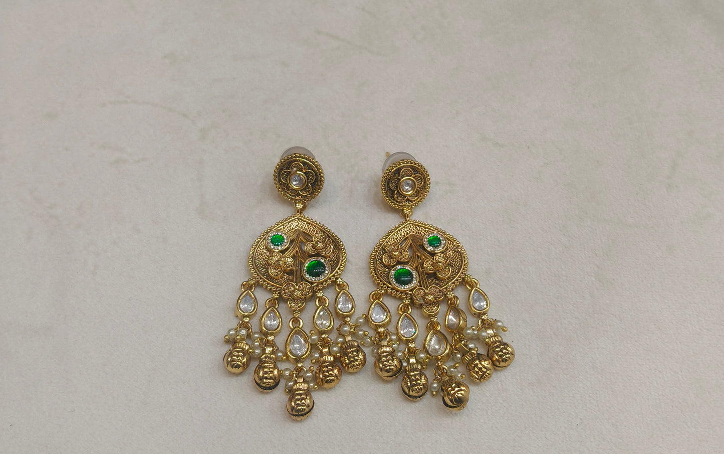 Gold Polki Niha Earrings
