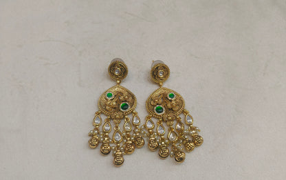 Gold Polki Niha Earrings