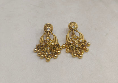 Gold Polki Niha Earrings