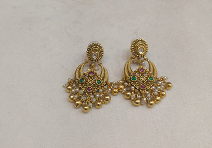 Gold Polki Niha Earrings