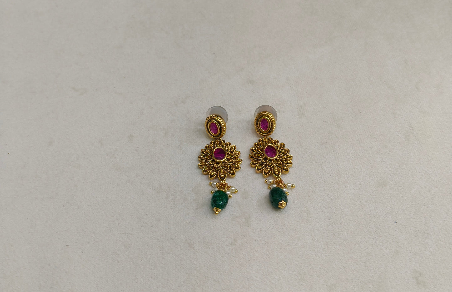 Gold Polki Niha Earrings
