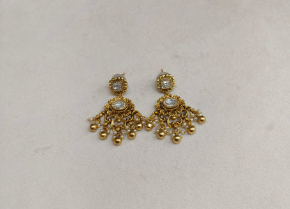 Gold Polki Niha Earrings