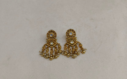 Gold Polki Niha Earrings
