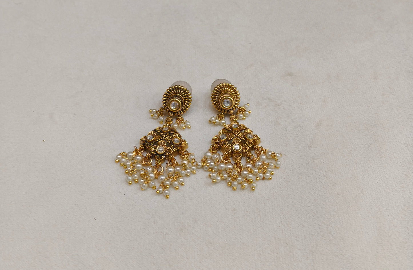 Gold Polki Niha Earrings