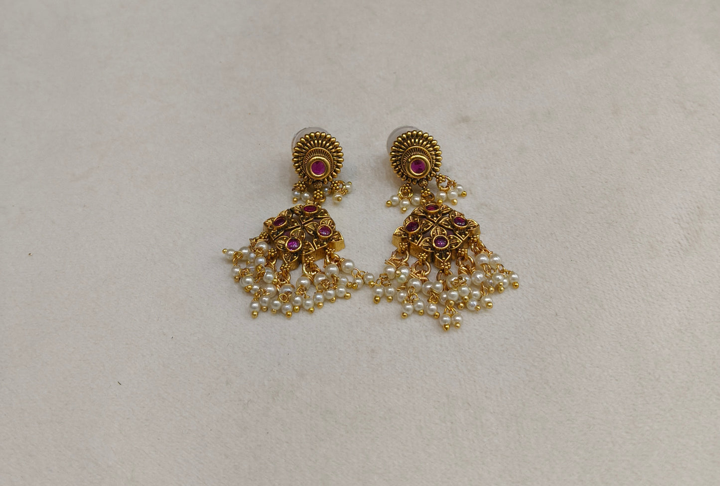 Gold Polki Niha Earrings