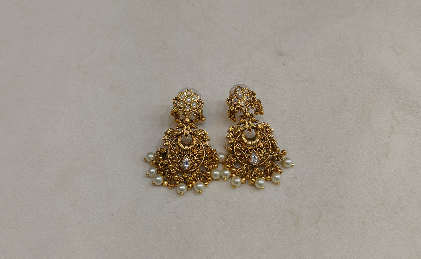 Gold Polki Niha Earrings