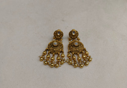 Gold Polki Niha Earrings