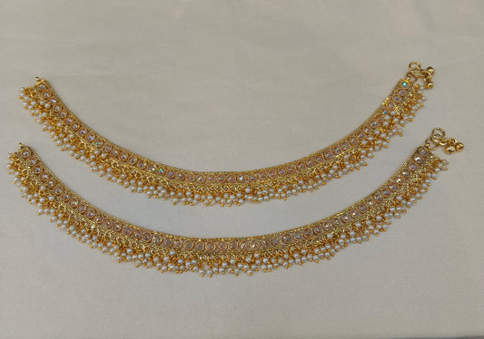 Gold Anklets Jhanjar Payal Heer Jewellery