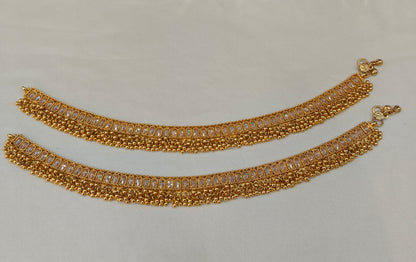 Gold Anklets Jhanjar Payal Heer Jewellery