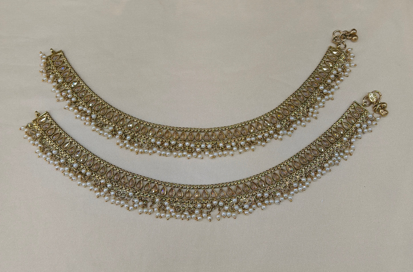 Antique Gold Anklets Jhanjar Payal Heer Jewellery