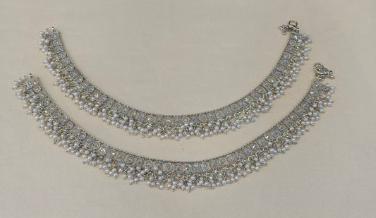 Silver Anklets Jhanjar Payal Heer Jewellery