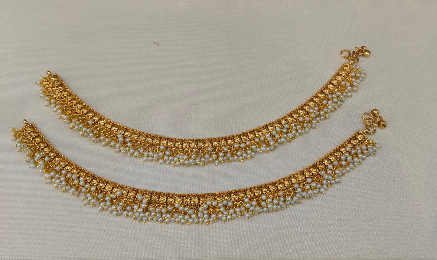 Gold Anklets Jhanjar Payal Heer Jewellery