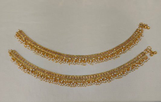 Gold Anklets Jhanjar Payal Heer Jewellery