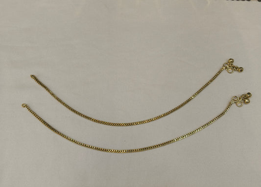 Antique Gold Anklets Jhanjar Payal Heer Jewellery