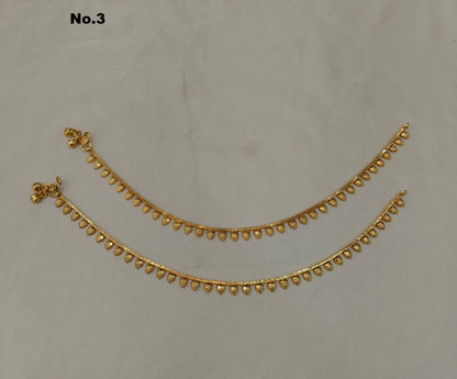 Gold Anklets Jhanjar Payal Taran Jewellery