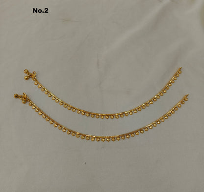 Gold Anklets Jhanjar Payal Taran Jewellery